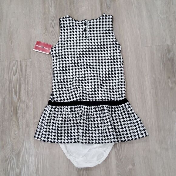 GYMBOREE 3T Kids Black and White Olivia Houndstooth Dress NWT - Picture 2 of 4